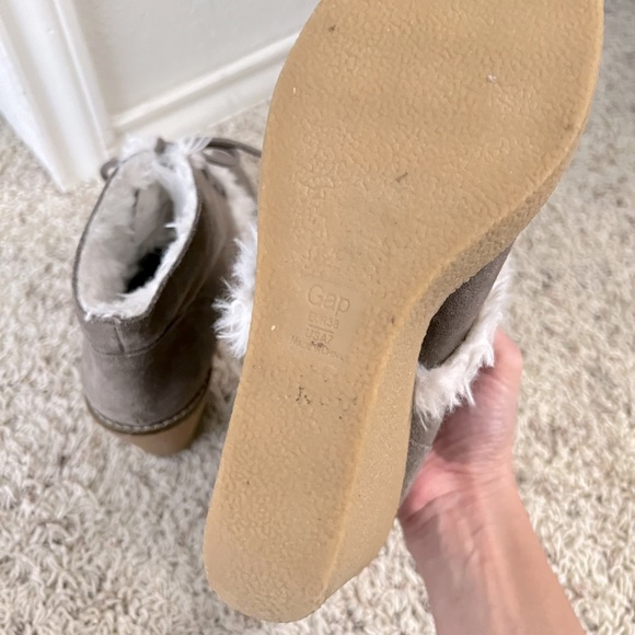 GAP Ankle Booties Suede Faux Fur - Picture 4 of 5